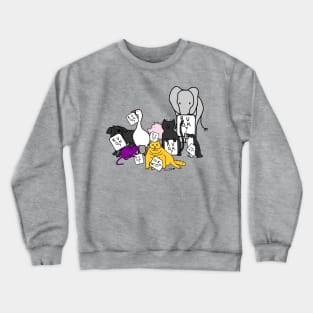 Cute Animals with Compassion ask R U OK Crewneck Sweatshirt